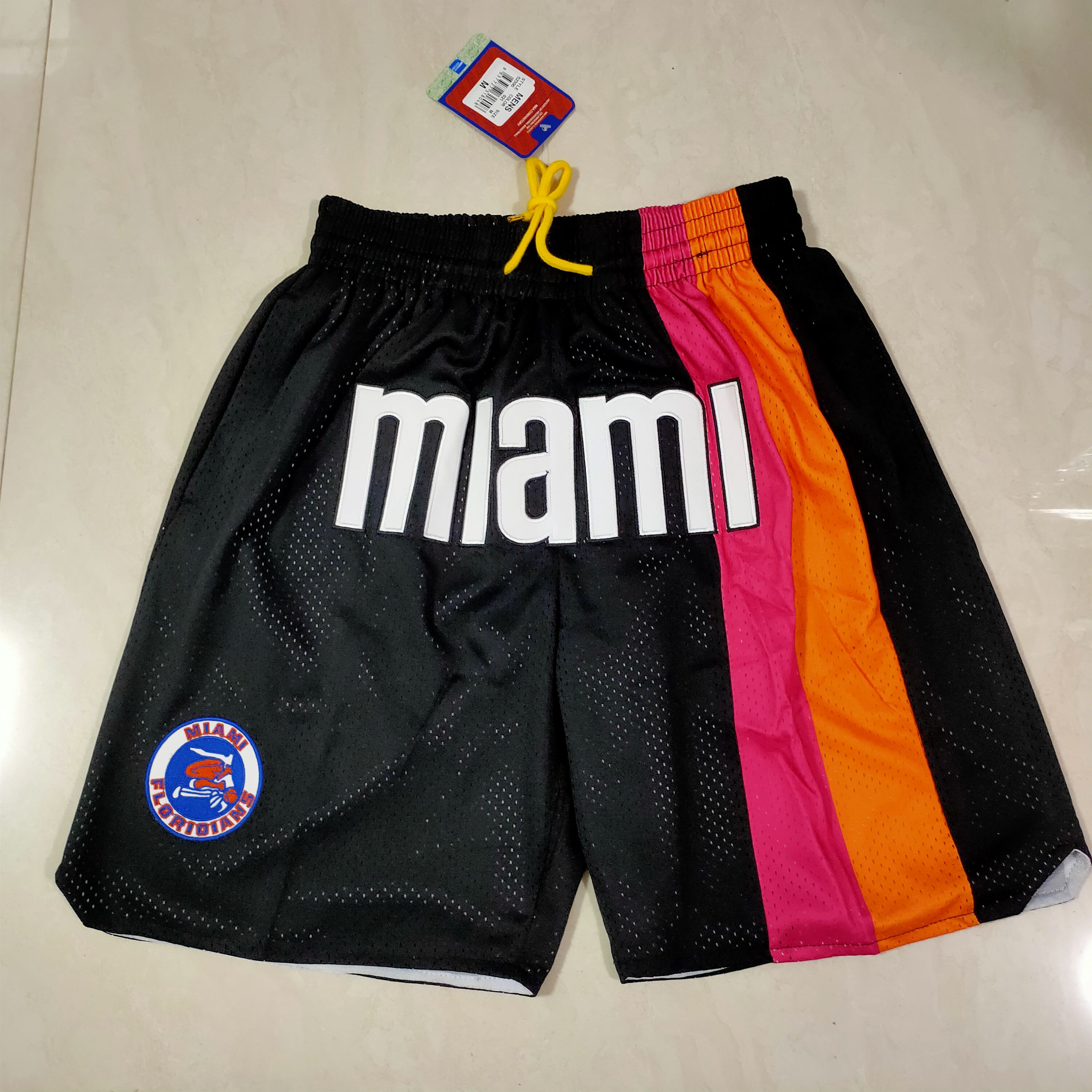 Men NBA 2021 Miami Heat Black Shorts 1->miami heat->NBA Jersey